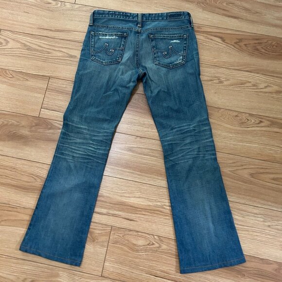 AG Adriano Goldschmied Angel Bootcut Jeans Womens Size 27 Distressed Light Wash - Picture 4 of 5